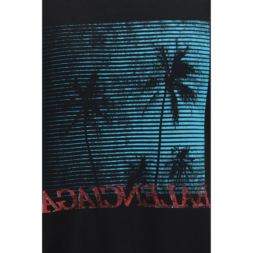 Balenciaga Black Printed Cotton Sweatshirt
