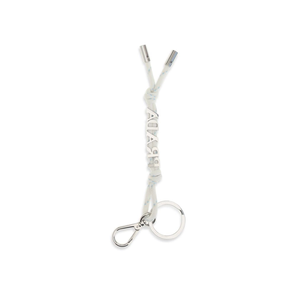 Prada White Recycled Polyamide Speedrock Keychain