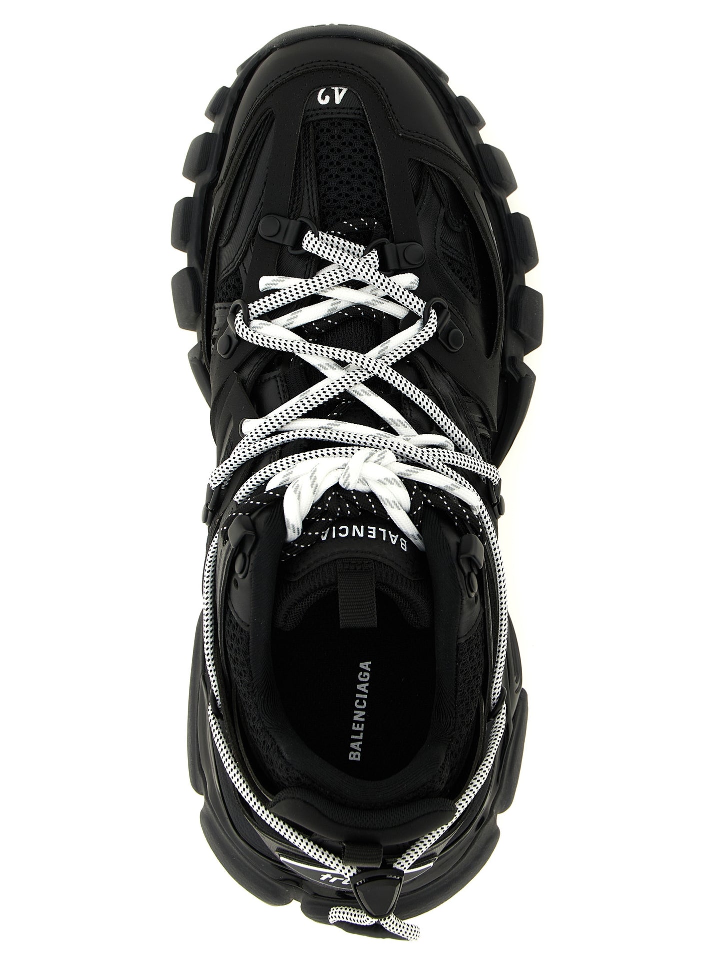 Balenciaga Track Trail Laces Black Polyethylene Athletic Sneakers EU45/US12