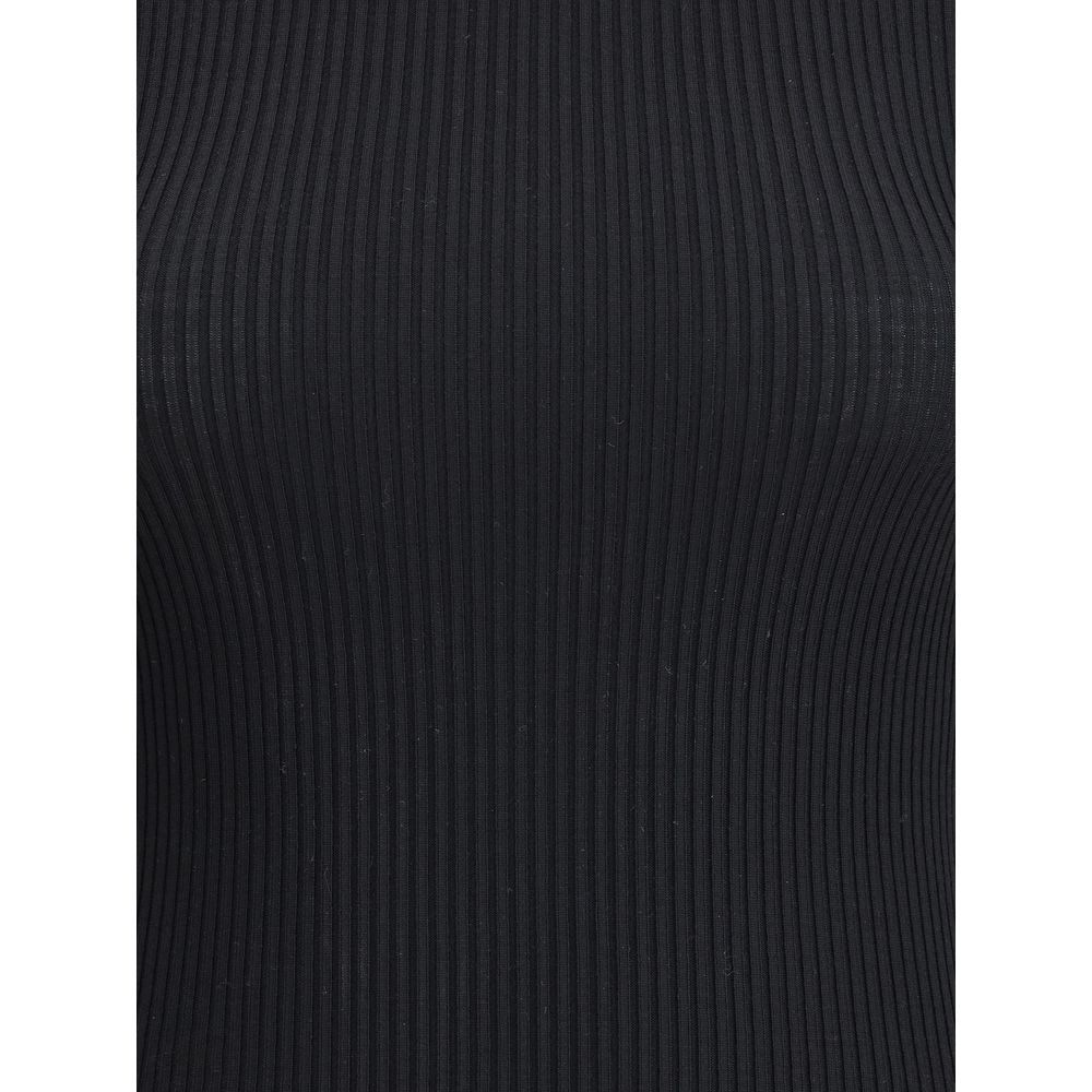 Wolford Black Virgin Wool Turtleneck Jersey Sweater - Long Sleeve, Slim Fit, 100% Fleece Wool, Sizes S-L