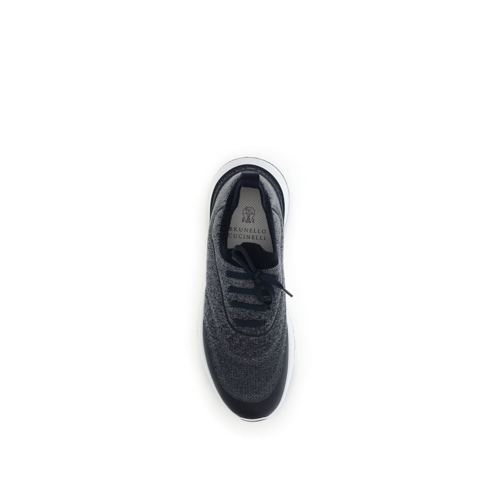 Brunello Cucinelli Gray Cotton Athletic Sneakers EU40/US7 - EU46/US13
