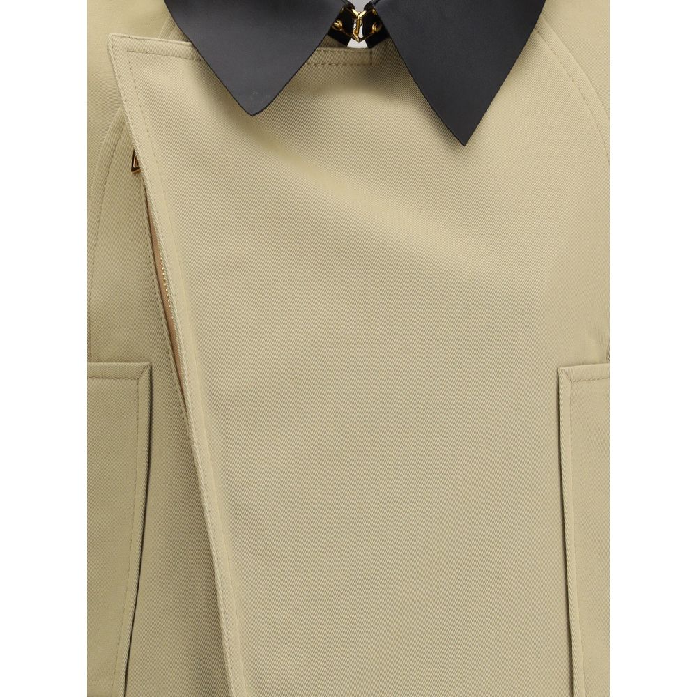 Givenchy Cropped Cotton and Wool Caban in Beige