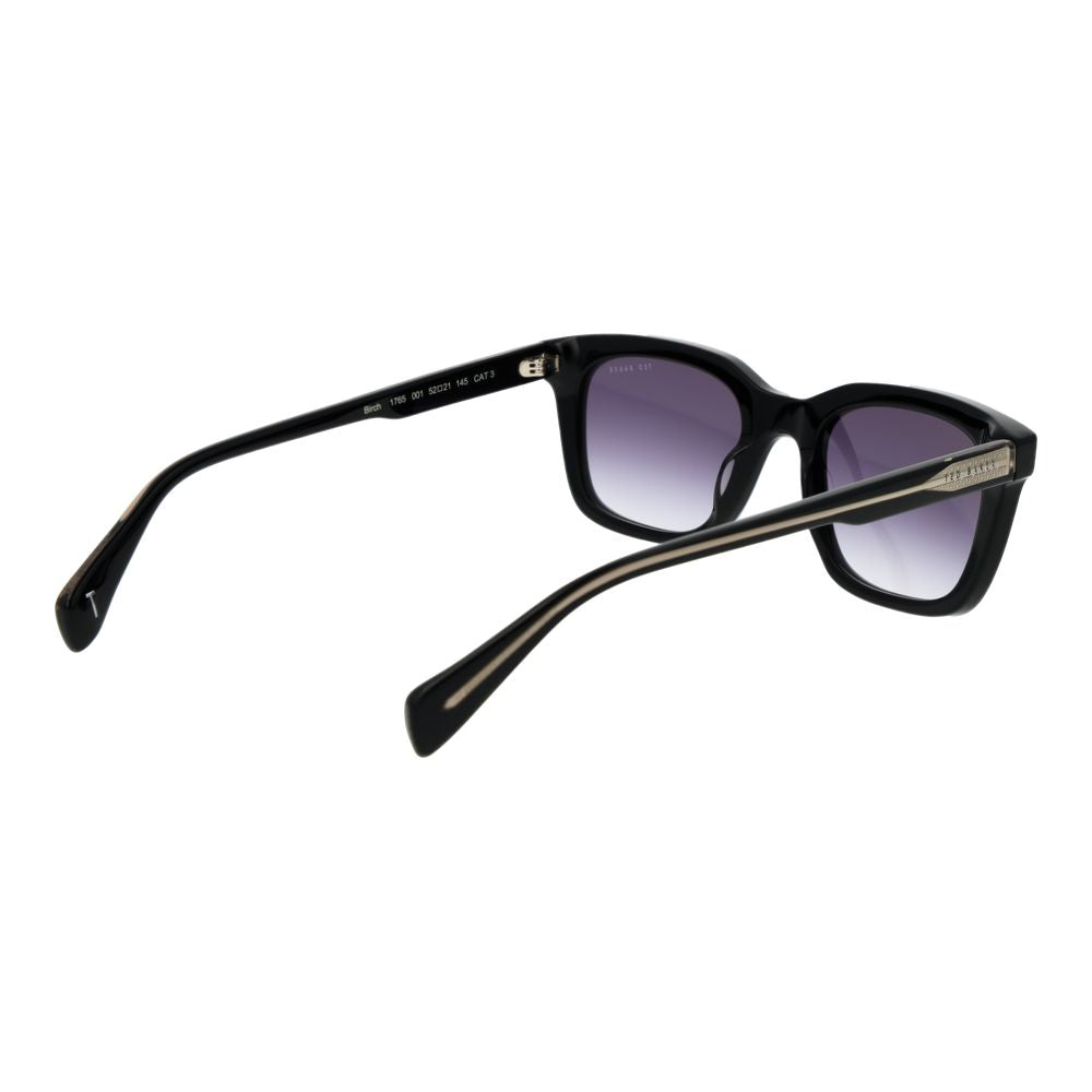 Ted Baker Men’s Sunglasses – Black Acetate Frame, Purple Gradient Lenses