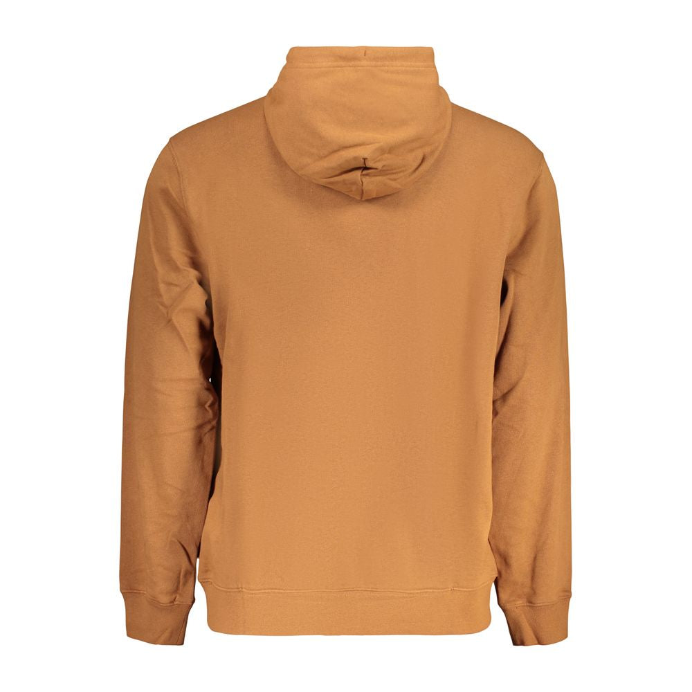 Converse Brown Cotton Hooded Sweatshirt for Men