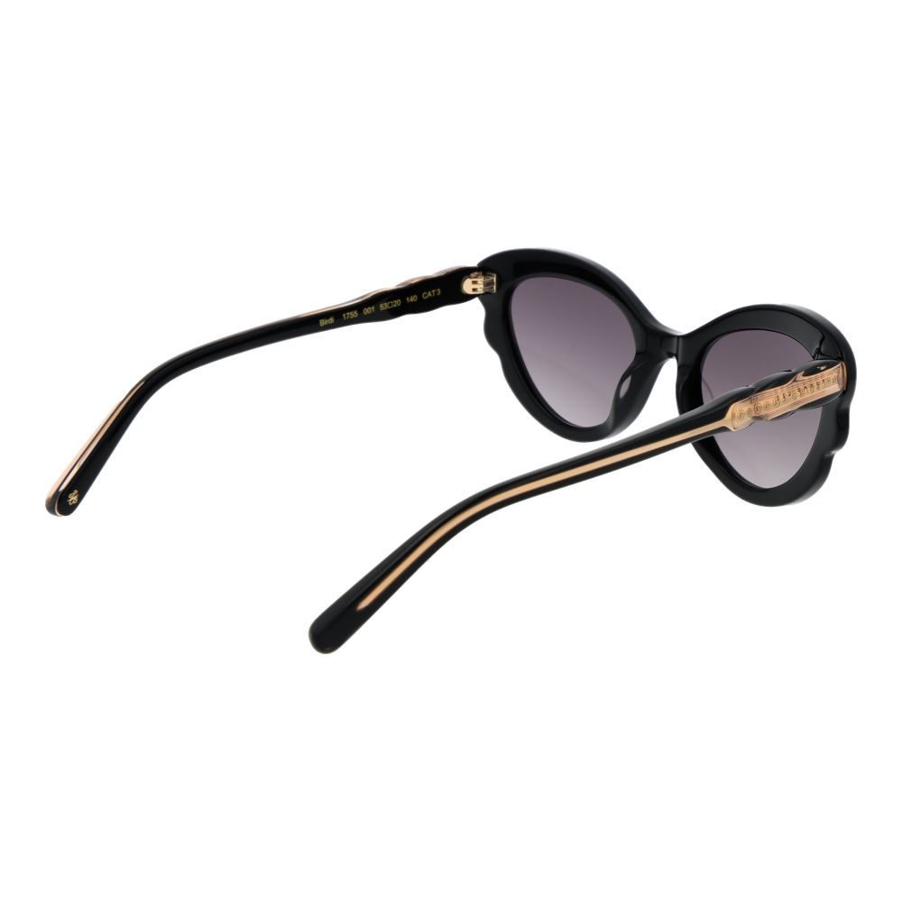 Ted Baker Women’s Sunglasses – Black Cat Eye Frame, Purple Gradient Lenses
