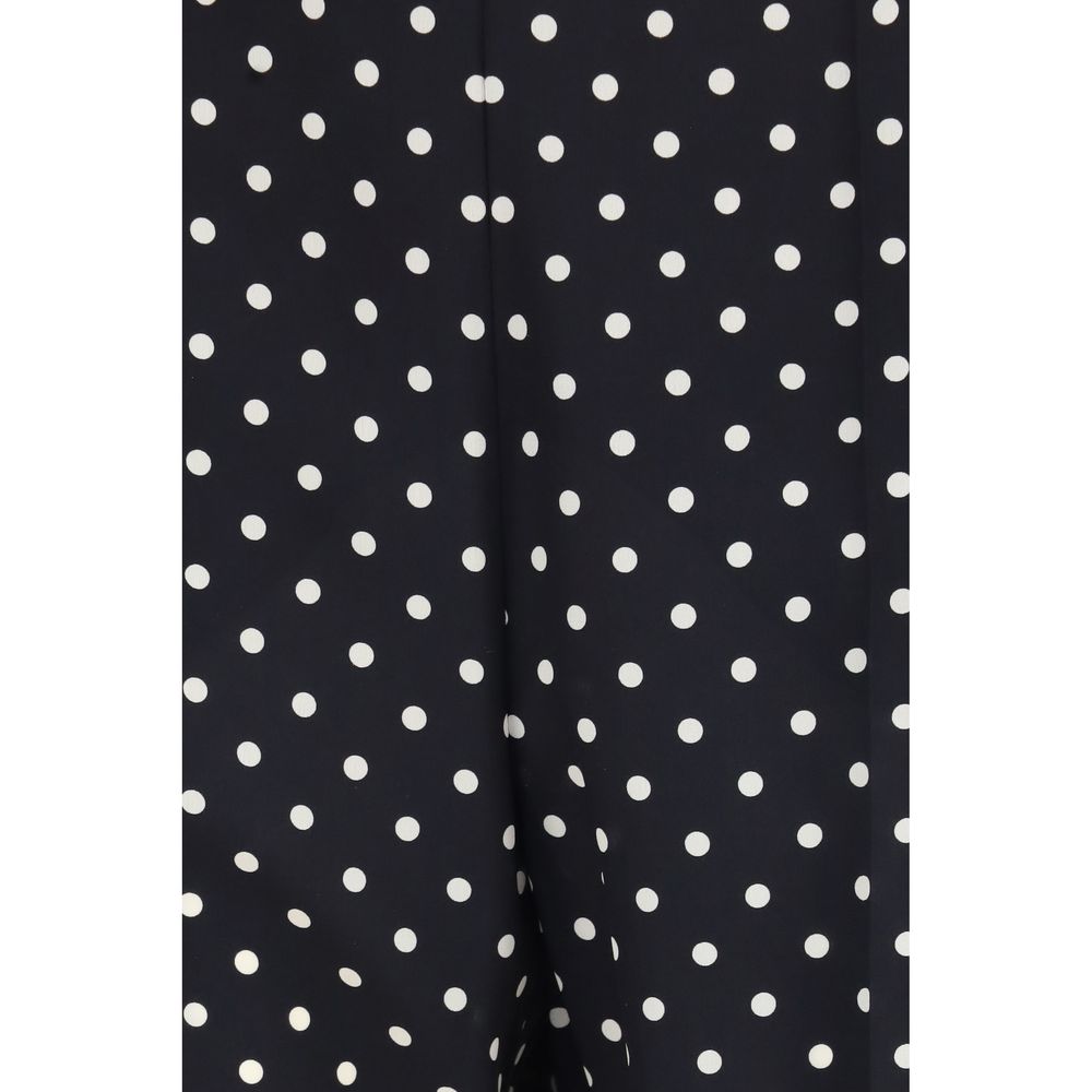 Valentino Black Silk Cropped Pants