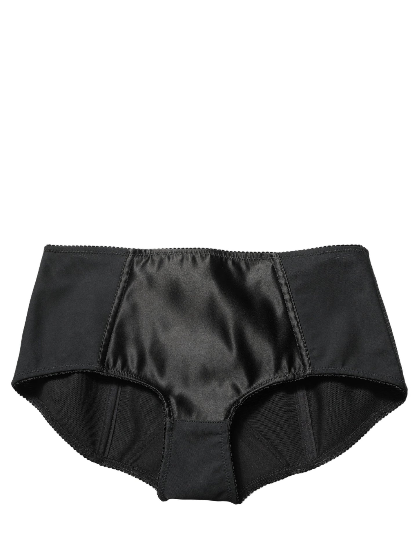 Dolce & Gabbana Black Low Waist Satin Culotte Hotpants Shorts