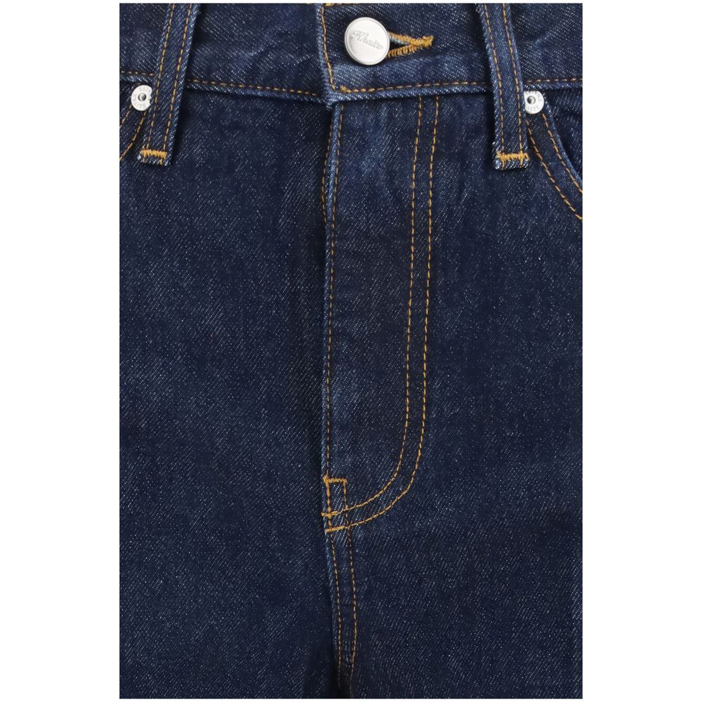 Khaite Blue Cotton Flared Jeans