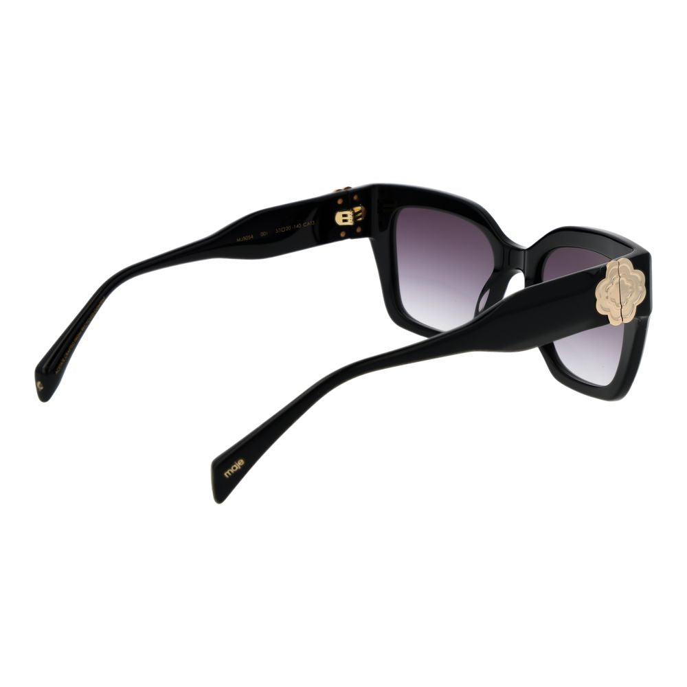 Maje Women’s Sunglasses – Black Square Frame, Purple Gradient Lenses