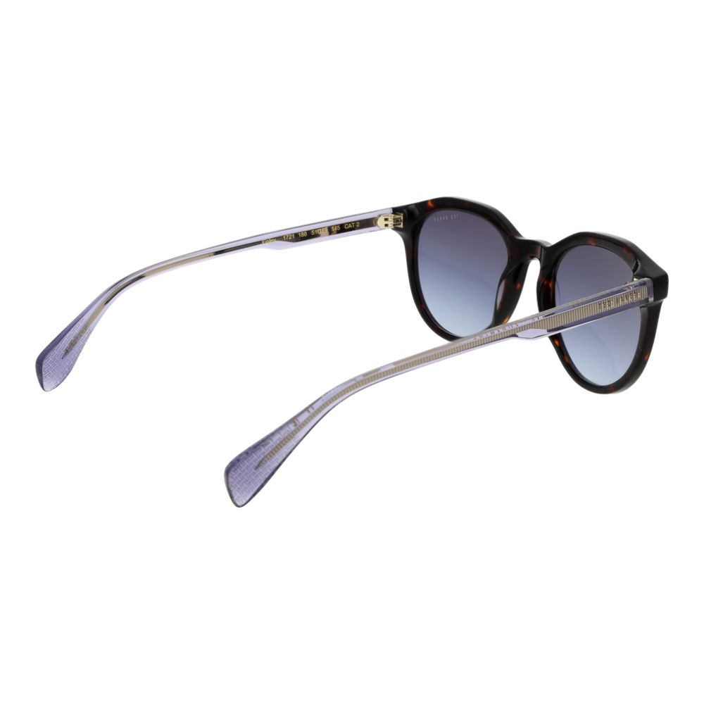 Ted Baker Men’s Sunglasses – Brown Acetate Frame, Blue Gradient Lenses
