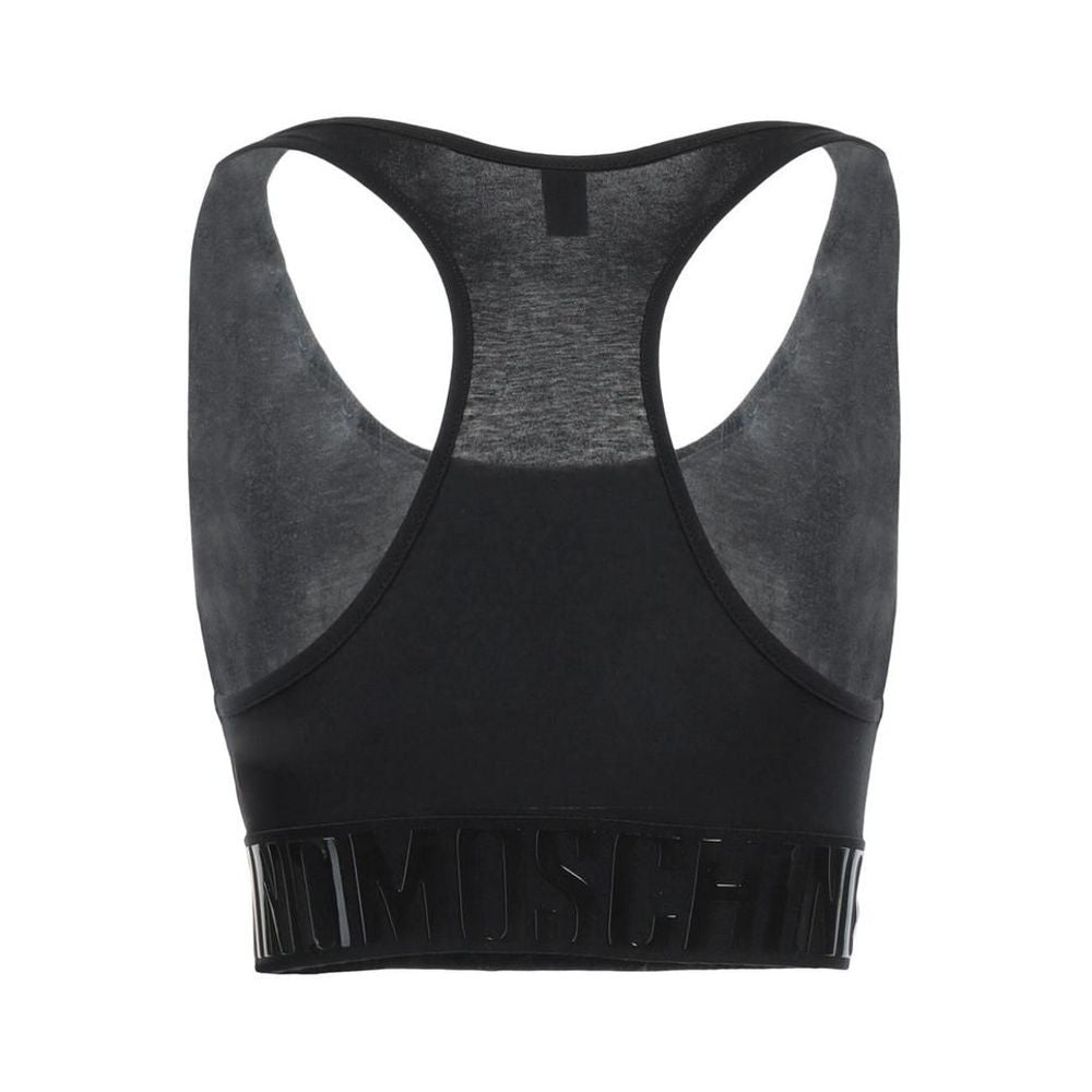 Moschino Black Cotton Sport Bra - S