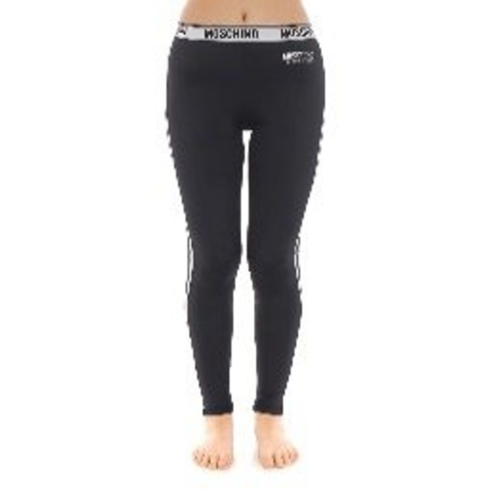 Moschino Multicolor Polyamide Leggings Fantasia Nero S