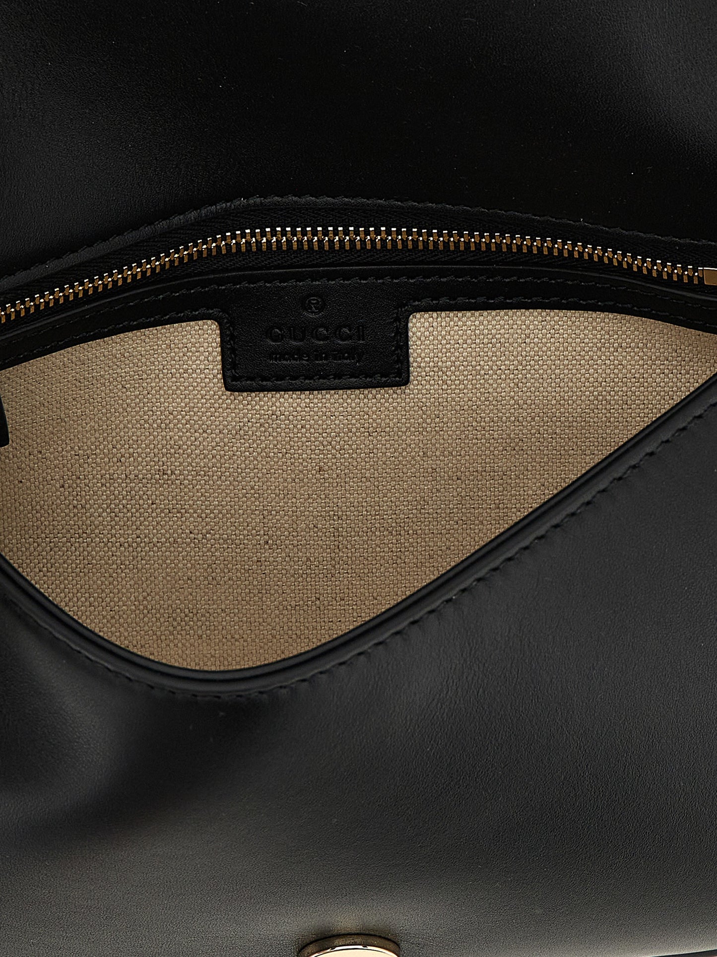 Gucci Black Calfskin Blondie Medium Leather Shoulder Bag