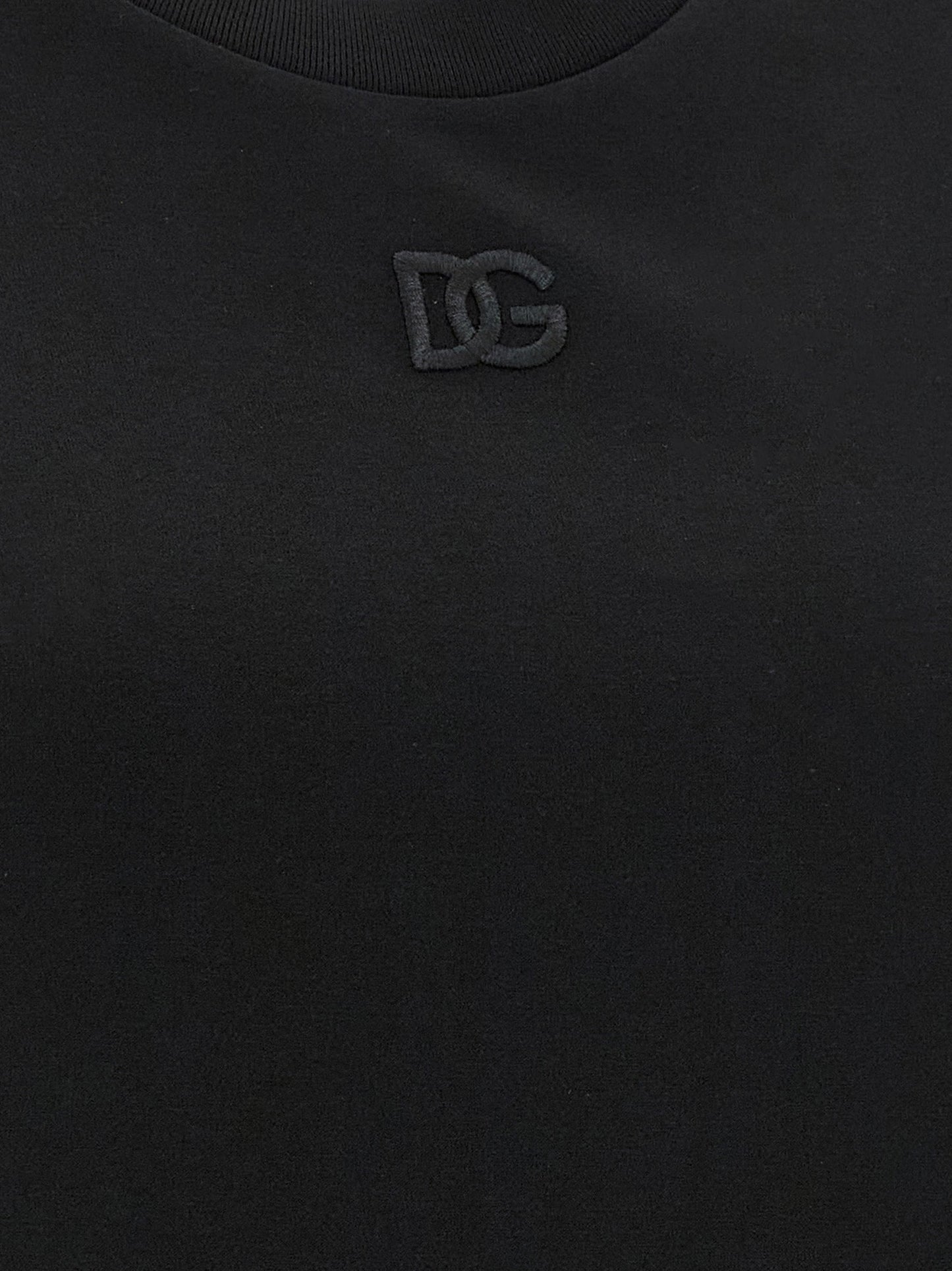 Dolce & Gabbana Black Cotton Sleeveless T-Shirt