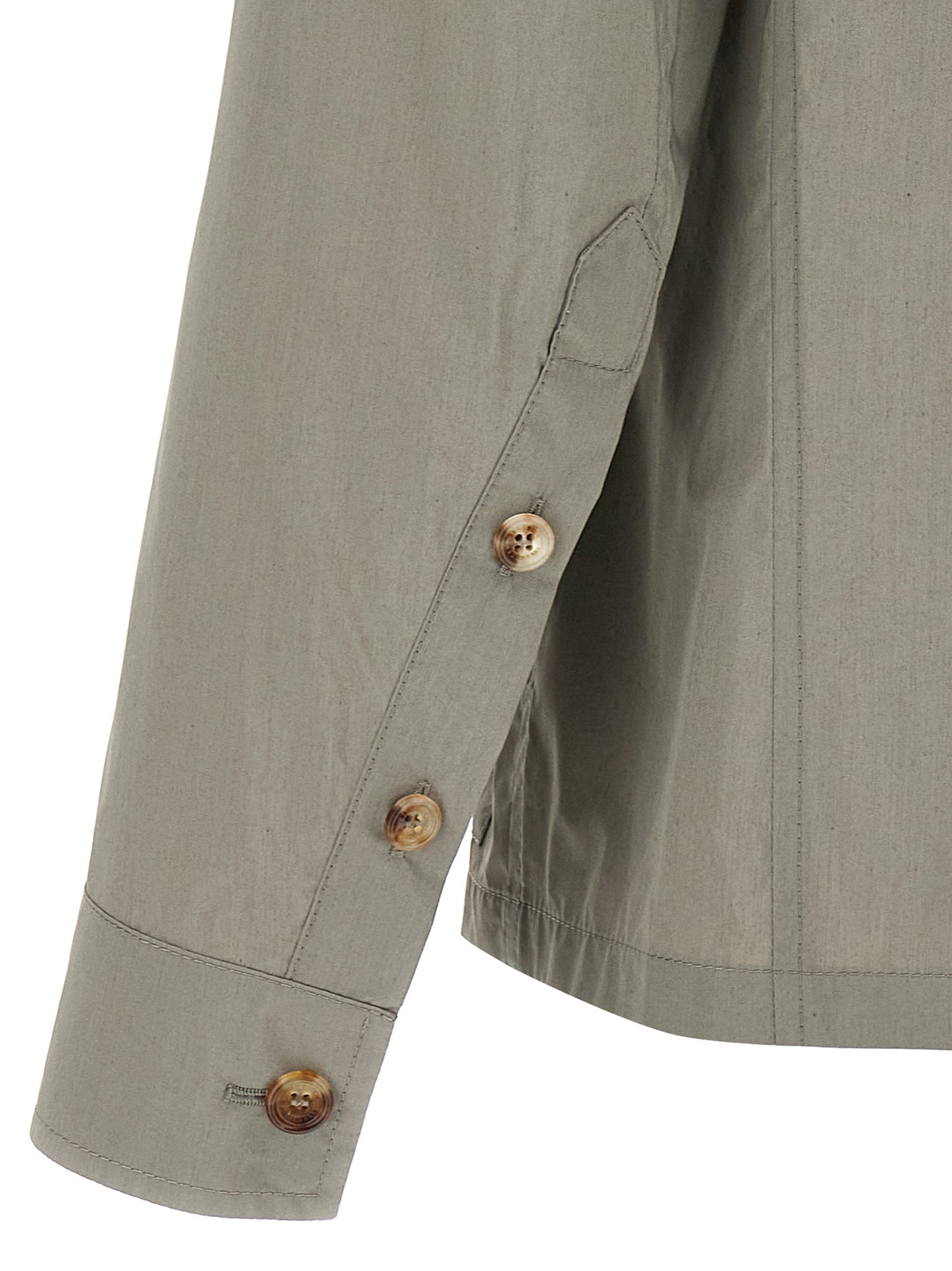 Brunello Cucinelli Bicolor Cotton Shell Jacket - Green