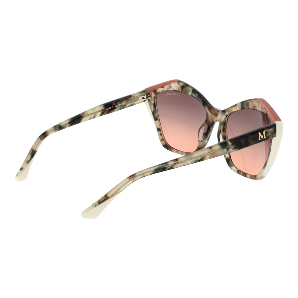 Marciano by Guess Women’s Sunglasses – Olive Butterfly Frame, Rose Gradient Lenses