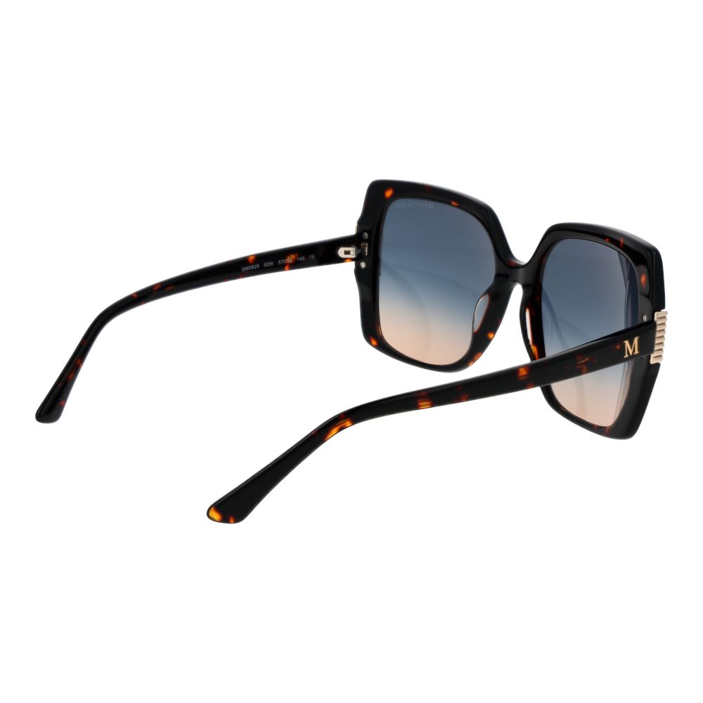 Marciano by Guess Women’s Sunglasses – Brown Butterfly Frame, Blue Gradient Lenses