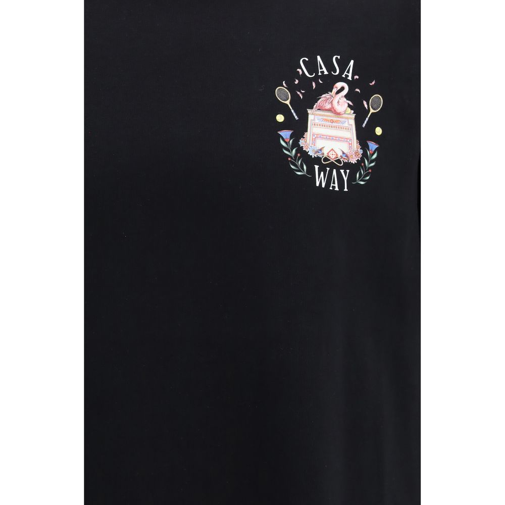 Casablanca The Casa Way Graphic T-Shirt - Black Cotton Sportswear