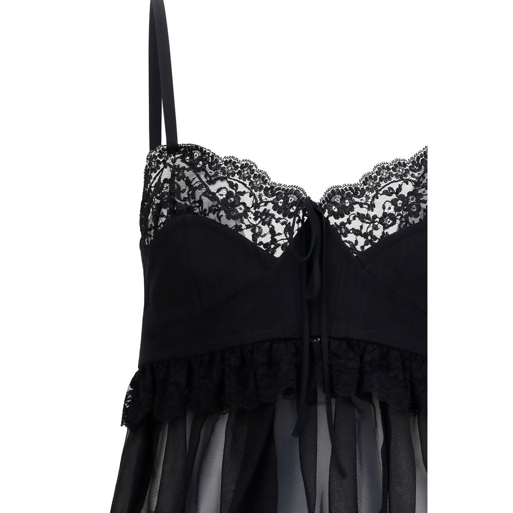 Chloé Black Silk Crêpe de Chine Camisole Blouse Top