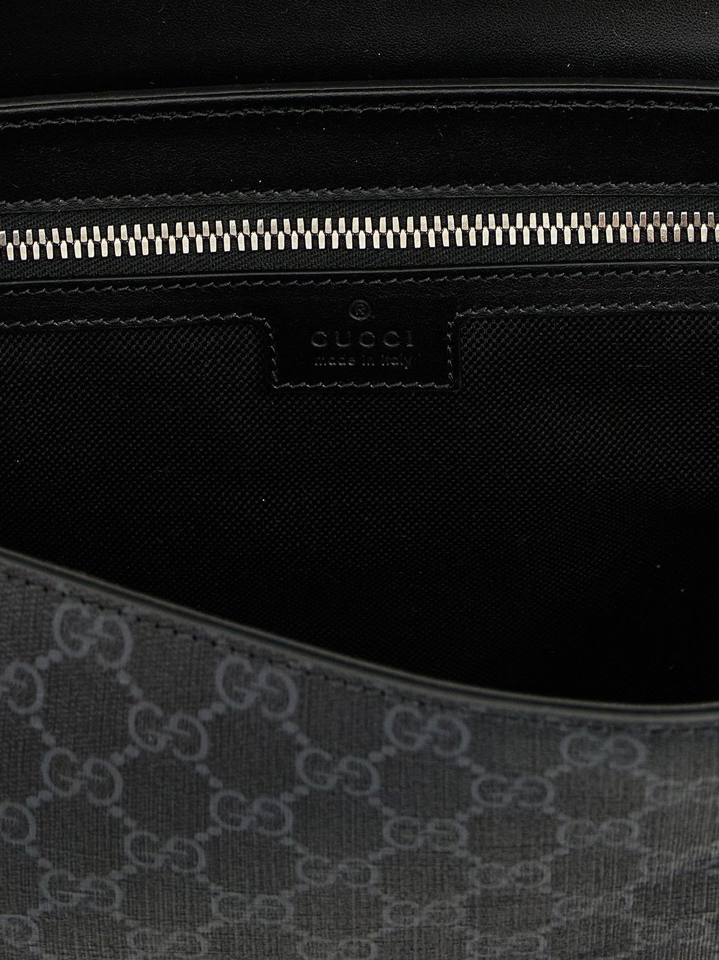 Gucci Black GG Leather Crossbody Bag
