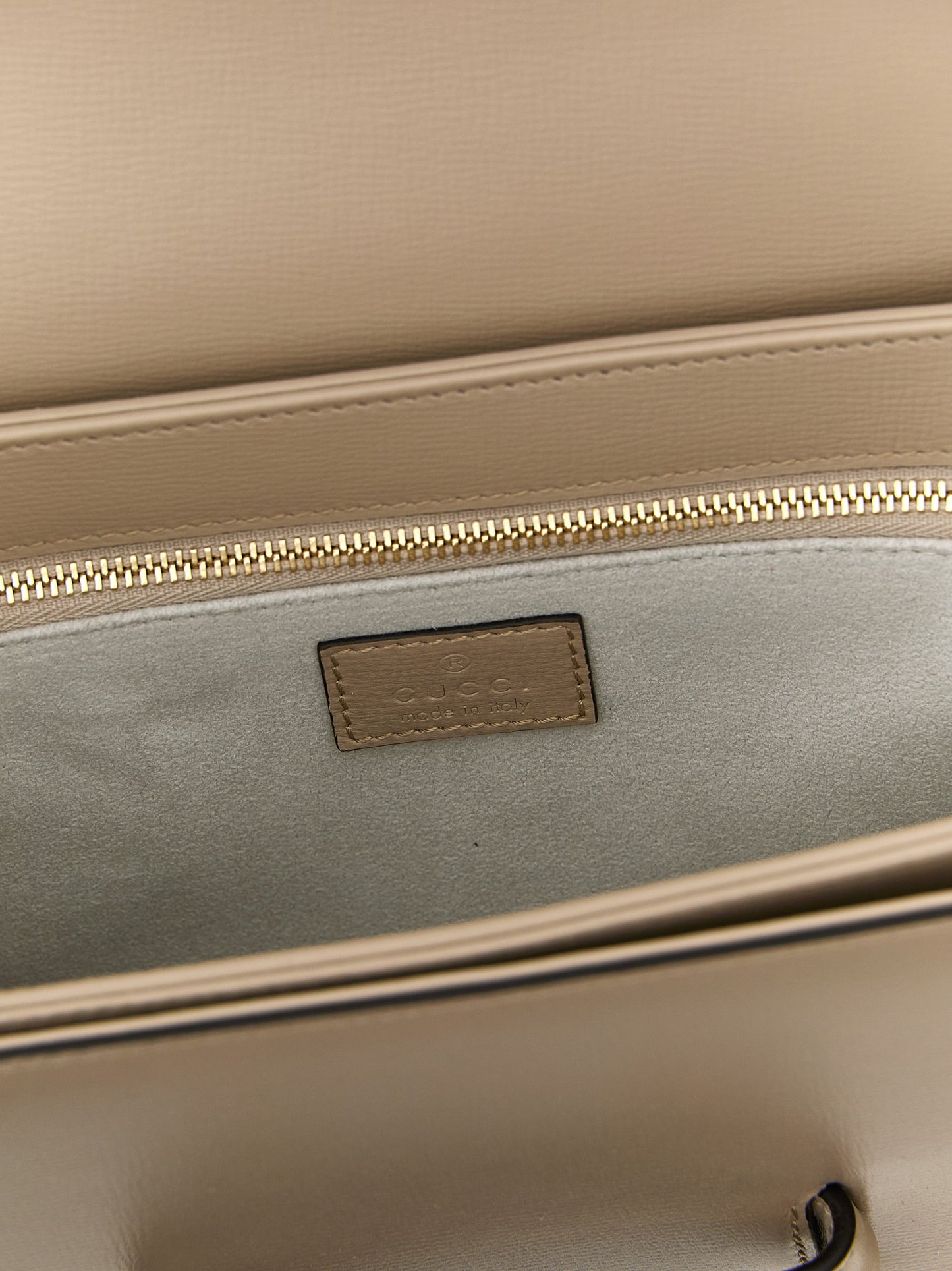 Gucci Horsebit 1955 Beige Calfskin Shoulder Bag