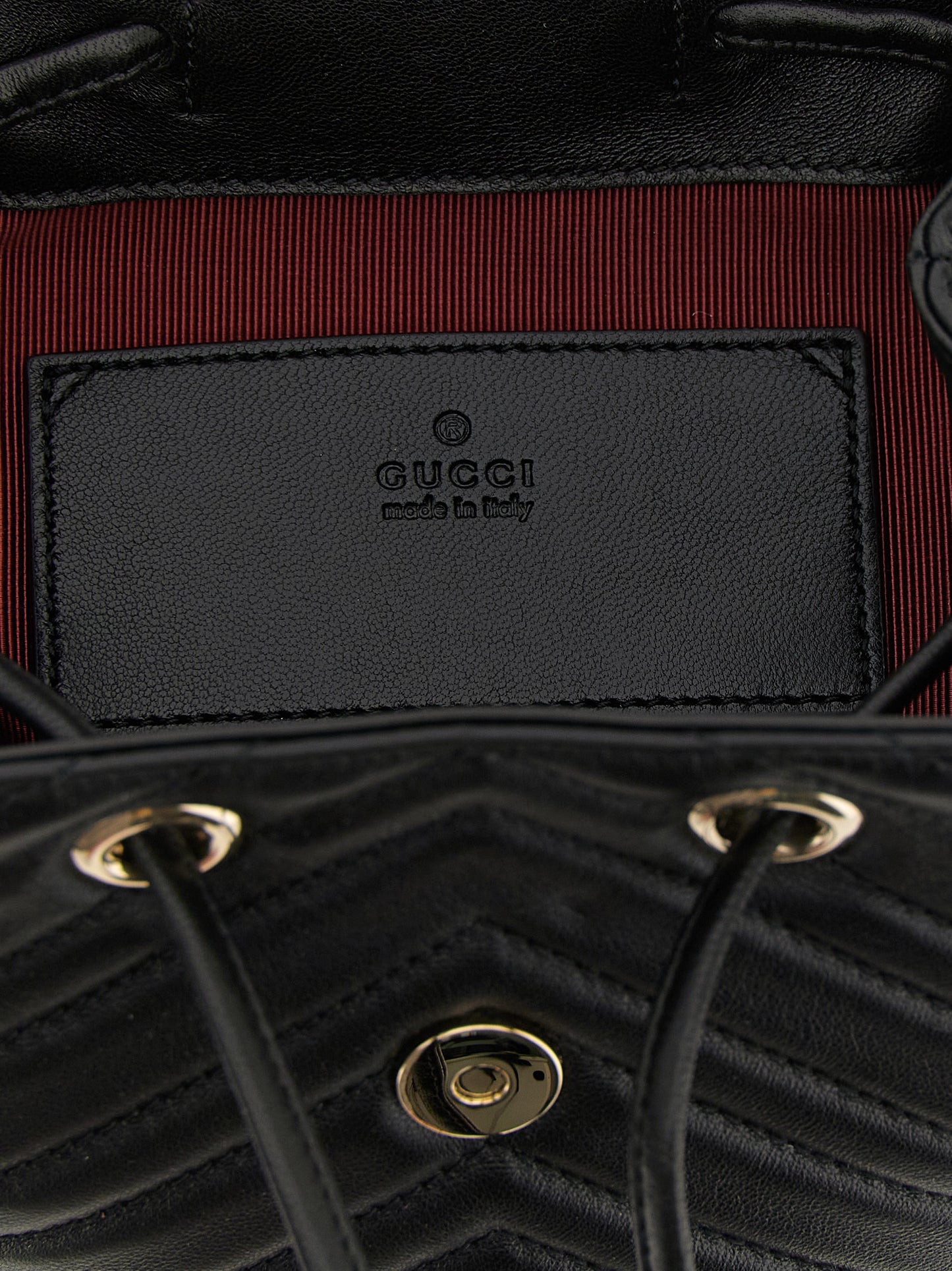 Gucci GG Marmont Mini Backpack - Black Lamb Leather