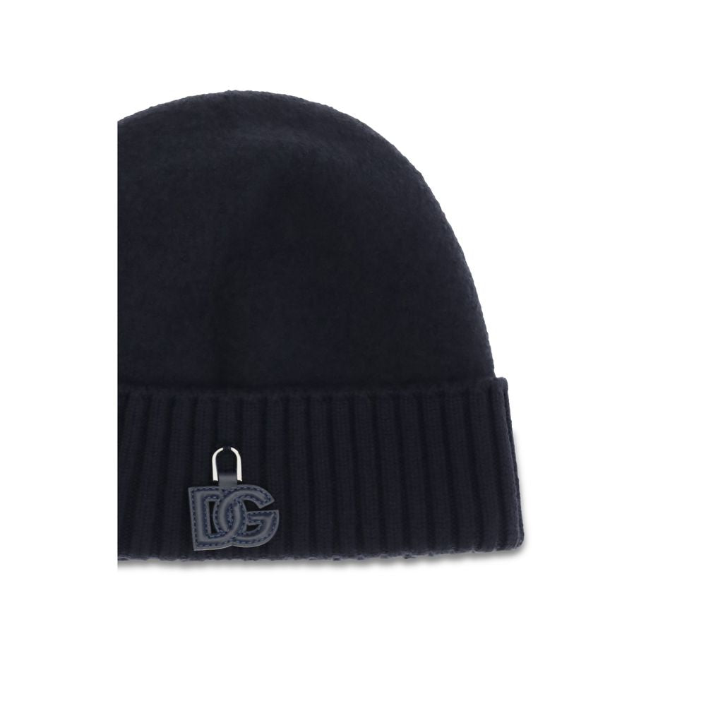 Dolce & Gabbana Black Wool Beanie Hat
