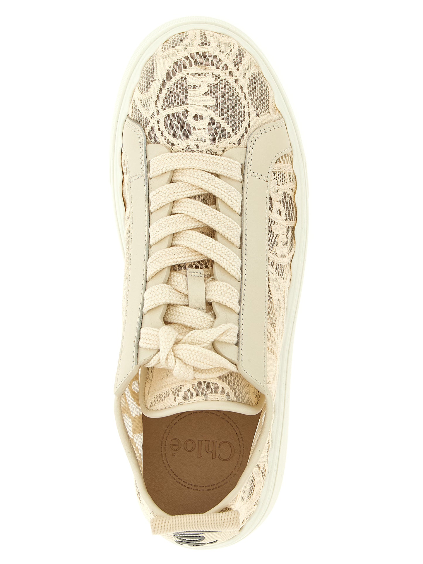 Chloé Beige Lauren Low Top Sneakers