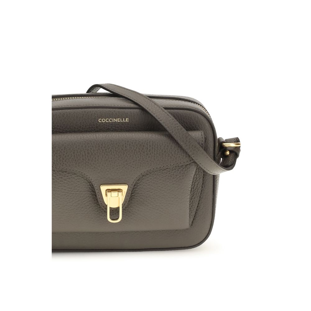 Coccinelle Brown Calf Leather Beat Soft Shoulder Bag