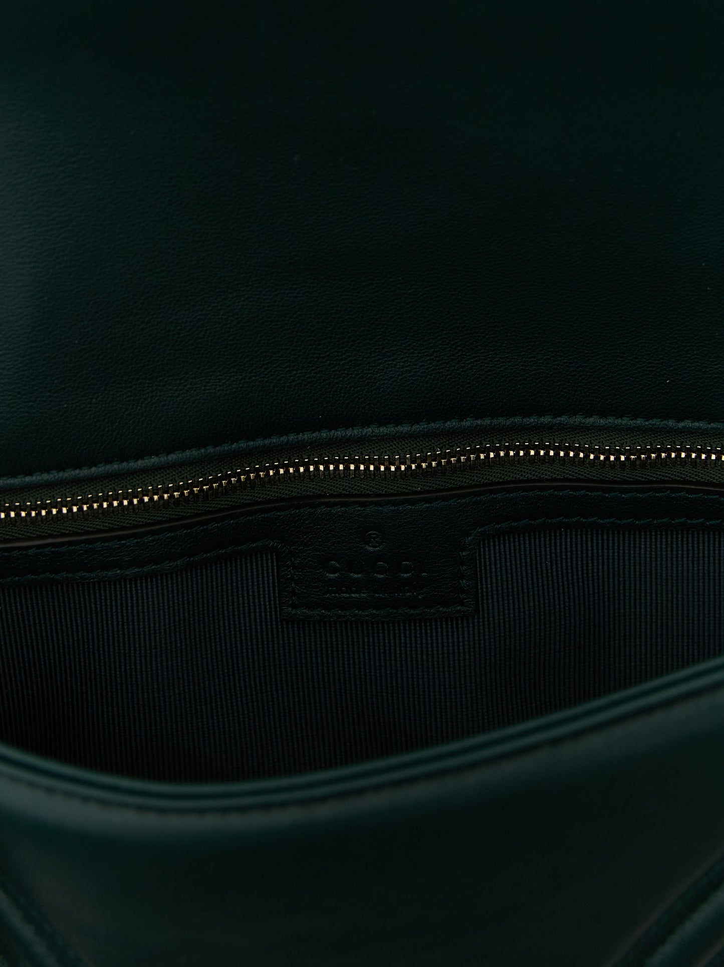 Gucci GG Marmont Bicolor Lamb Leather Shoulder Bag in Green