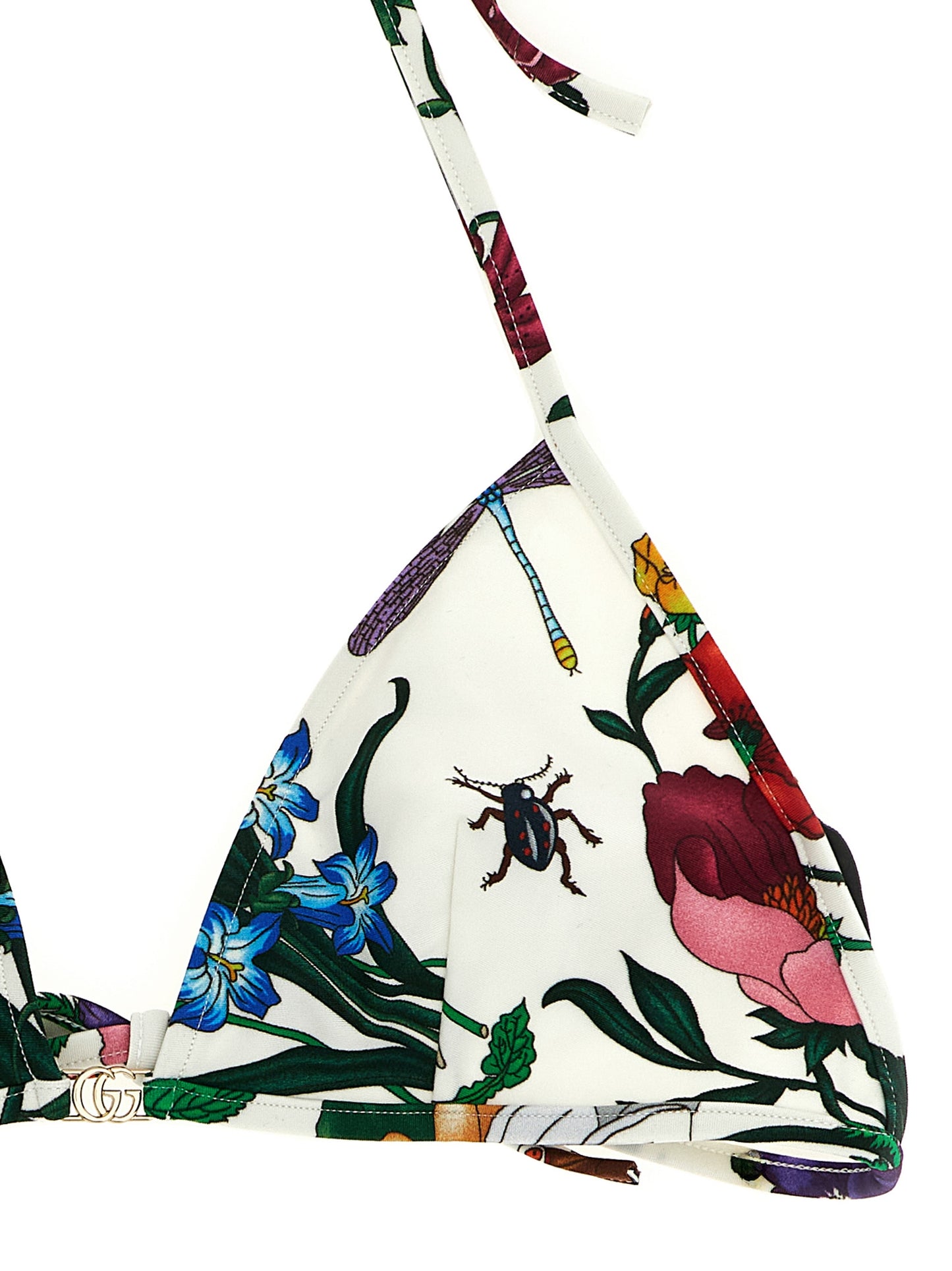 Gucci La Contessa White Bikini with Gucci Flora Print