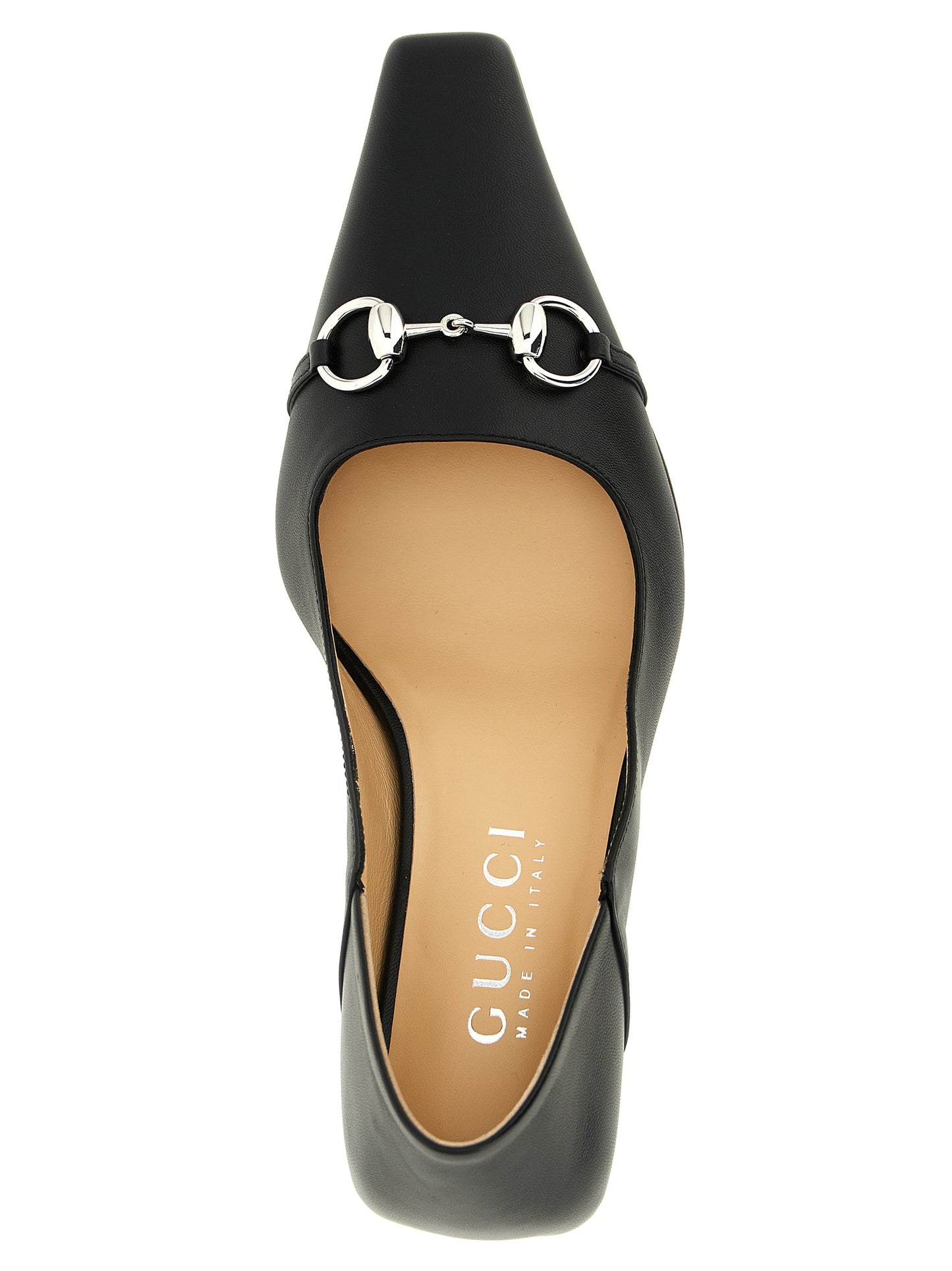 Gucci Black Lamb Leather Nappa Vittoria Mid Heel Pumps
