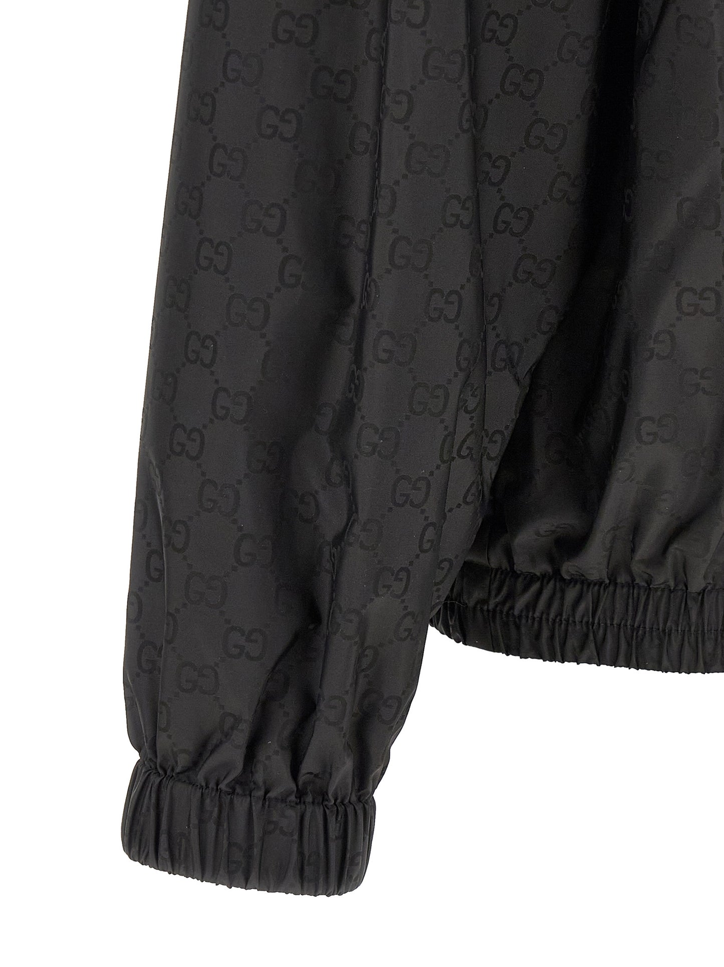 Gucci Black GG Jacquard Nylon Anorak Jacket