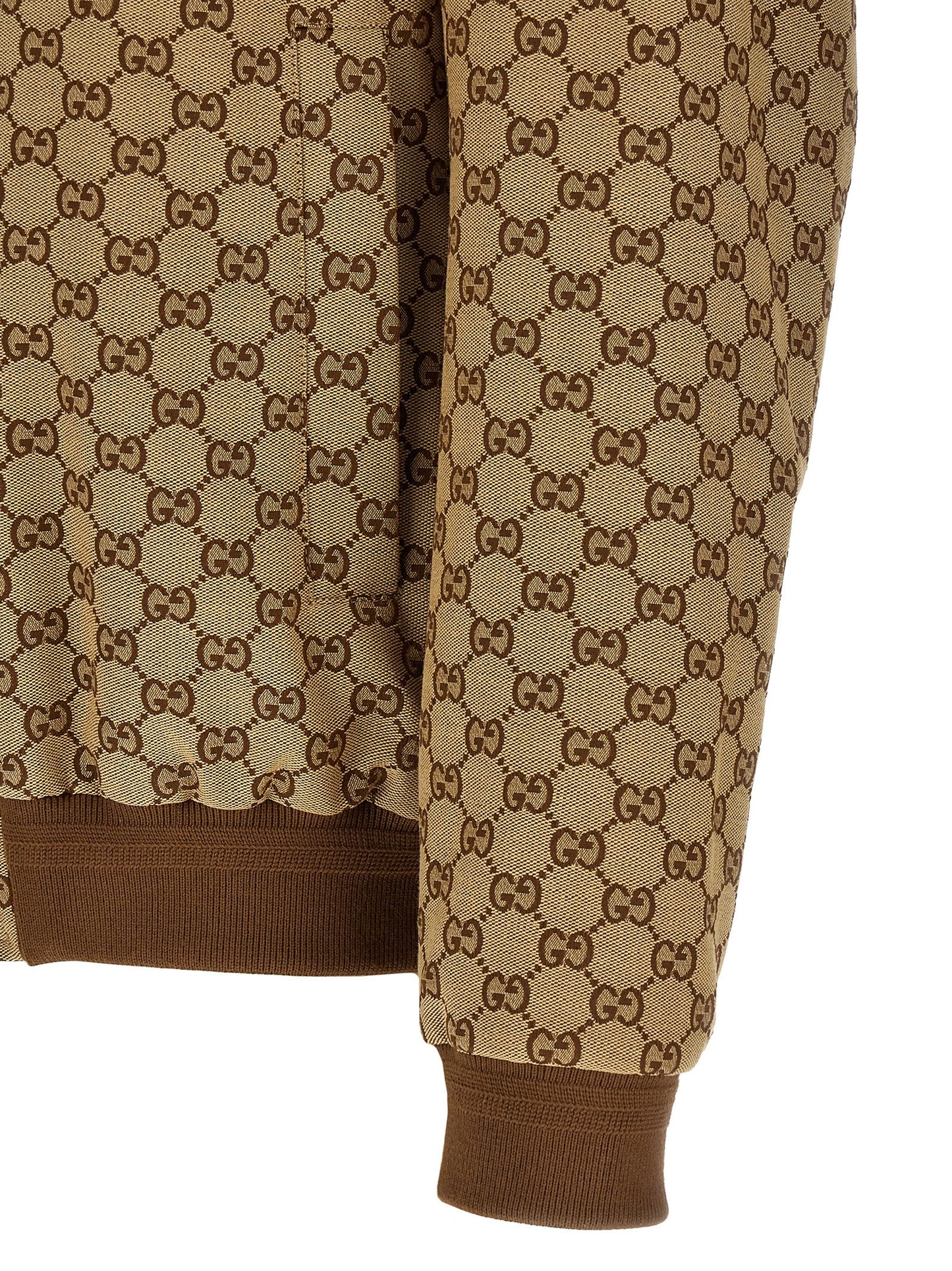 Gucci Beige Cotton Bomber Jacket