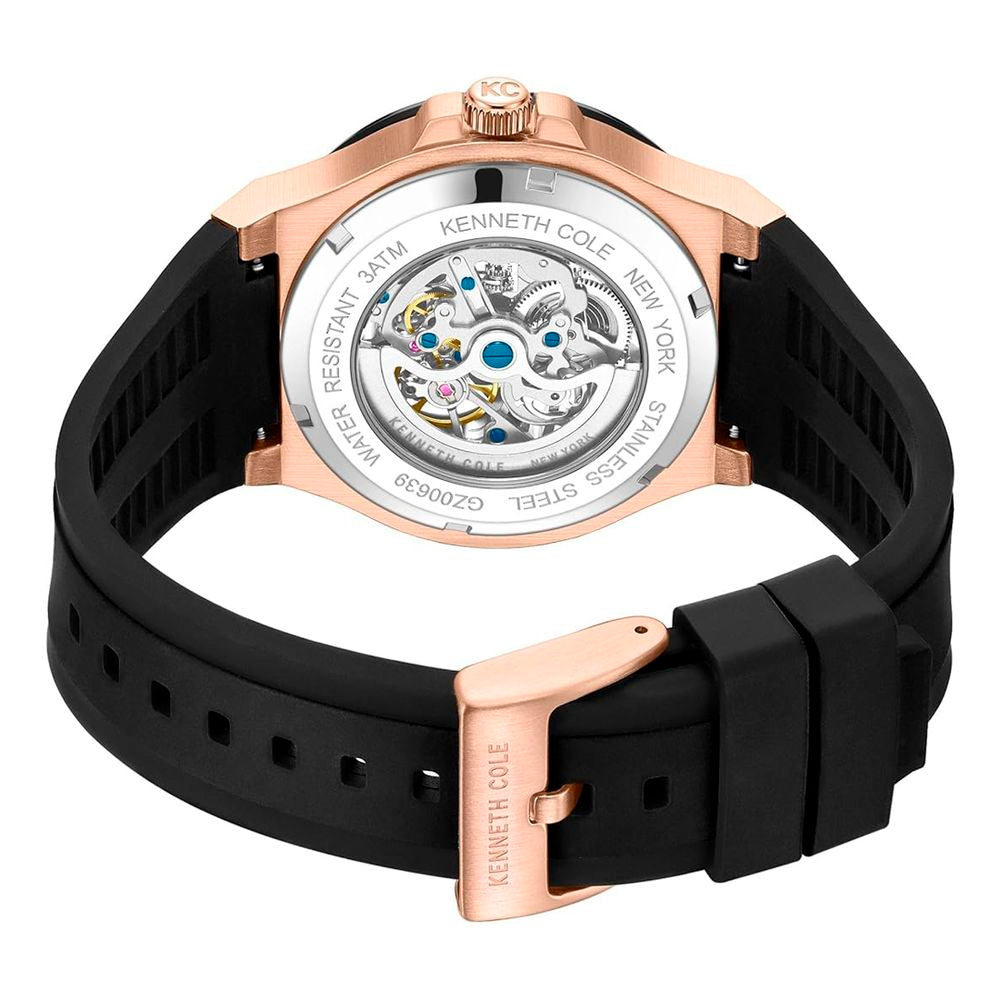Kenneth Cole Men's Automatic Watch, Grey Dial, Pink Case