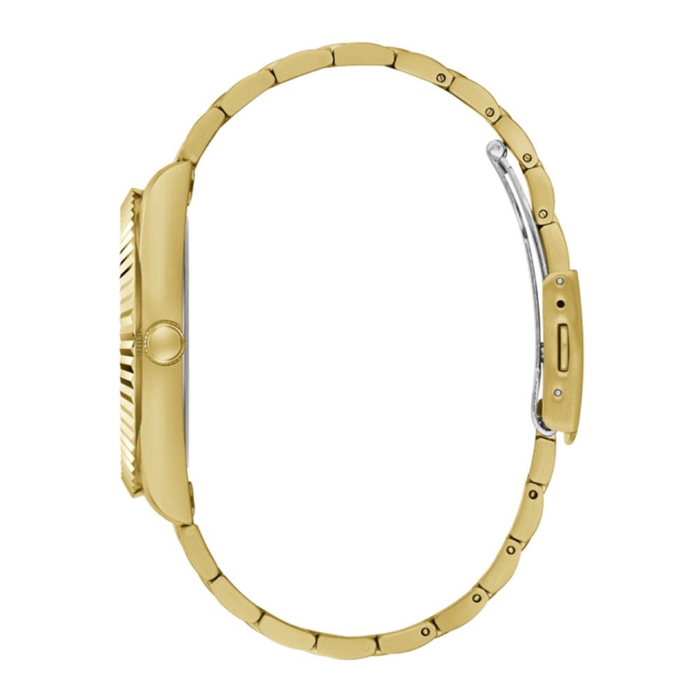 Guess Men's Gold Stainless Steel Dress Watch with Quartz Movement