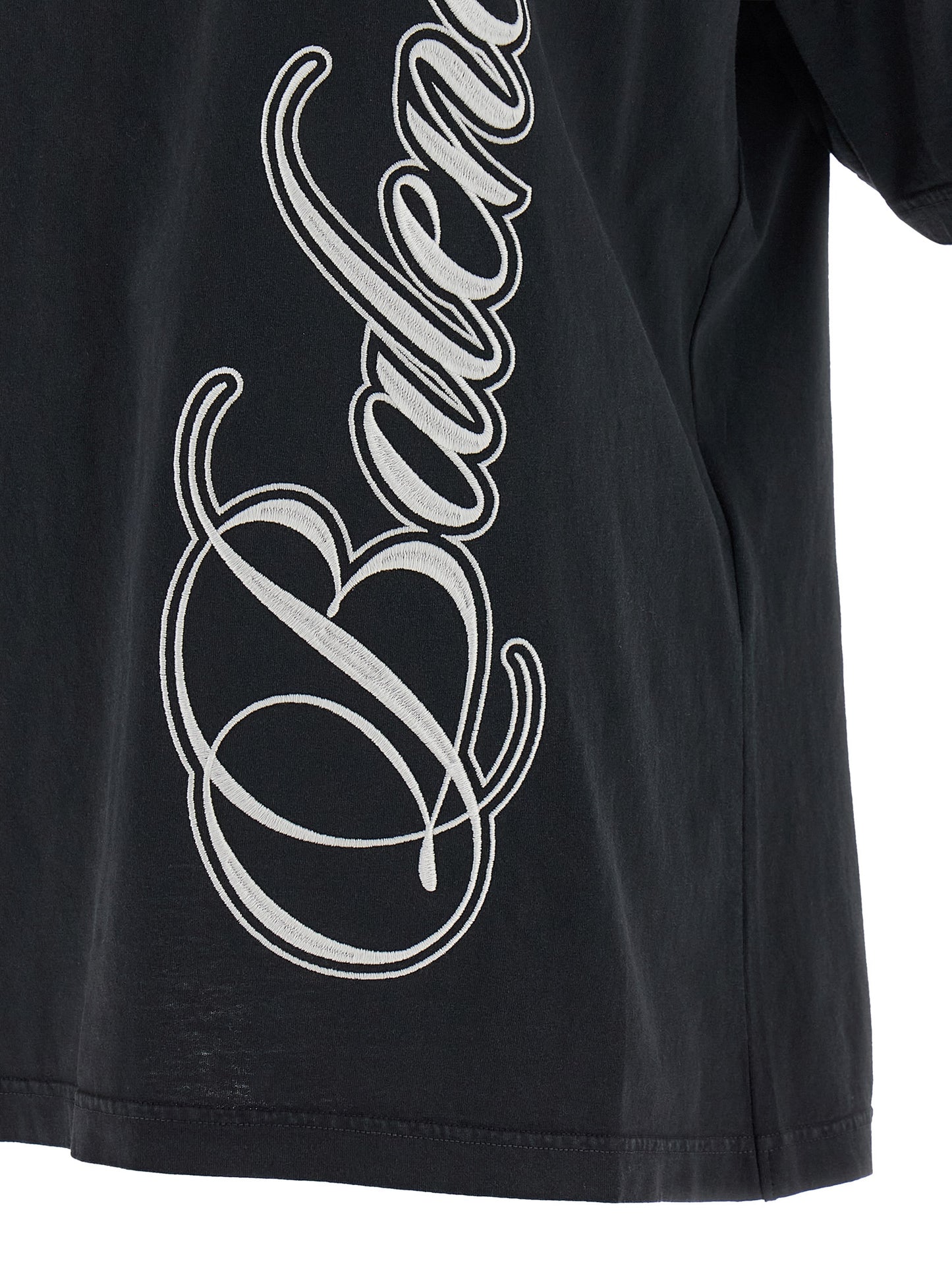 Balenciaga Washed Effect Dry Jersey T-Shirt - Black