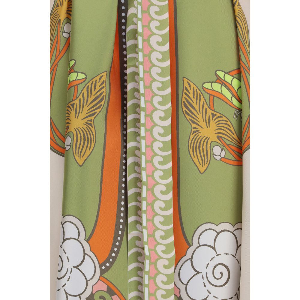 La Double J Multicolor Silk Muumuu Dress M