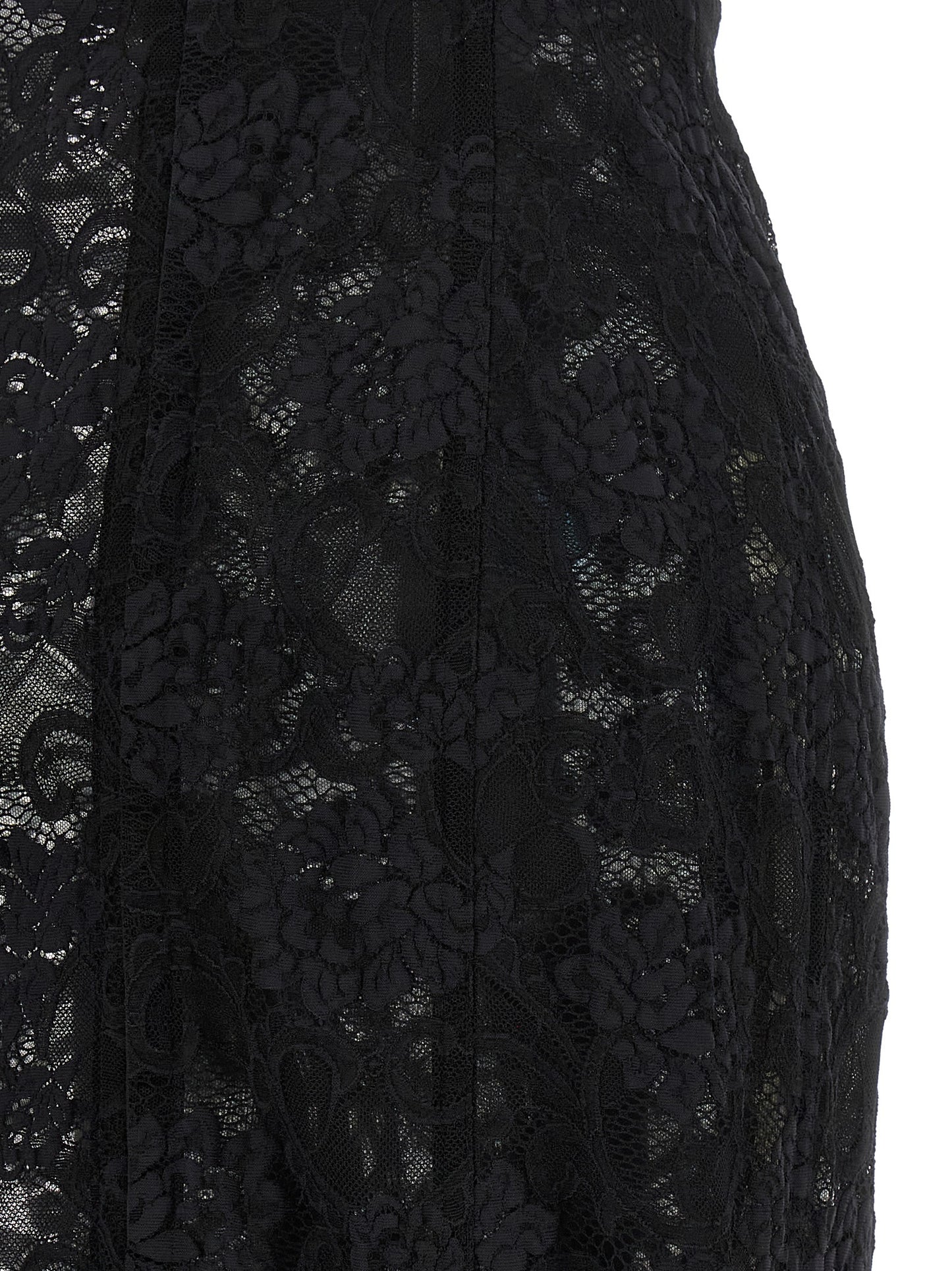 Dolce & Gabbana Black Polyamide Midi Dress