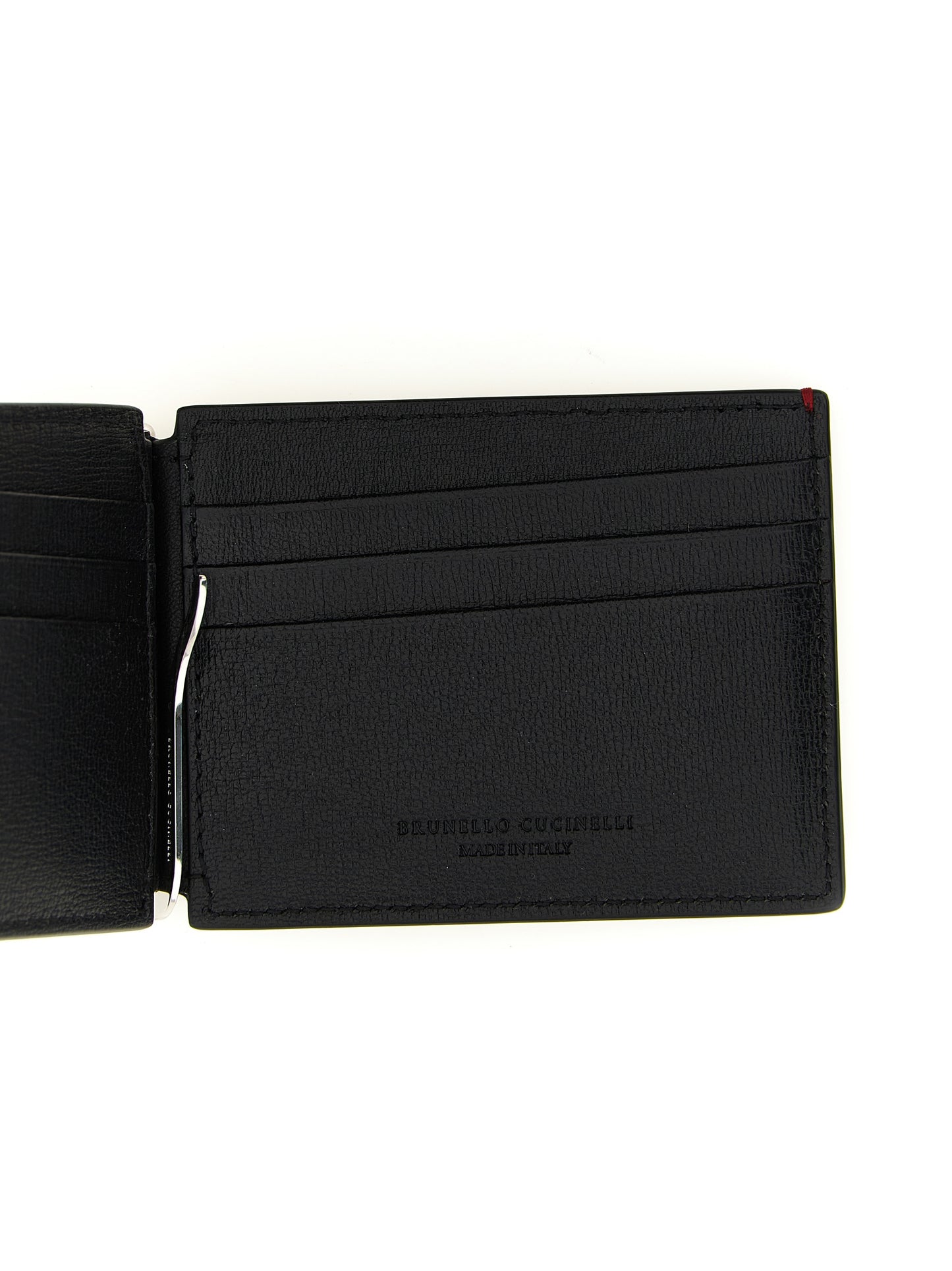 Brunello Cucinelli Black Goatskin Money Clip