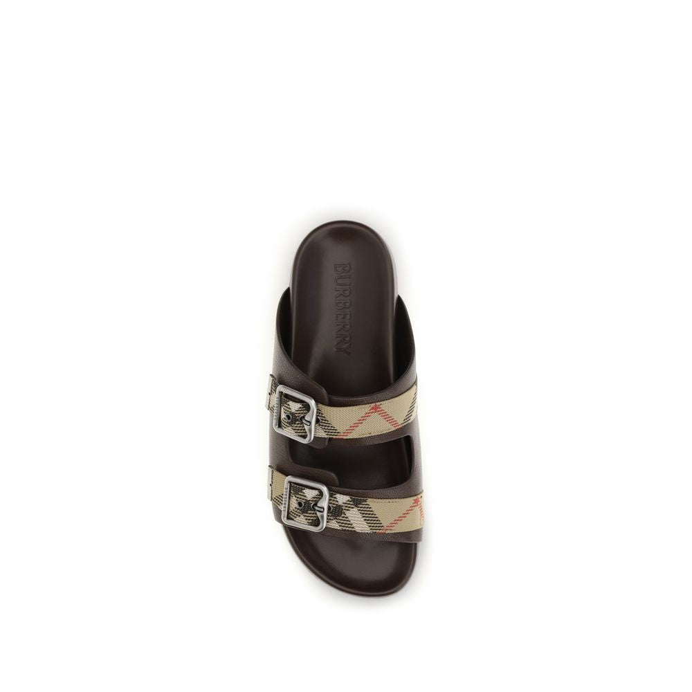 Burberry Brown Goatskin Urchin Flat Sandals EU39/US6
