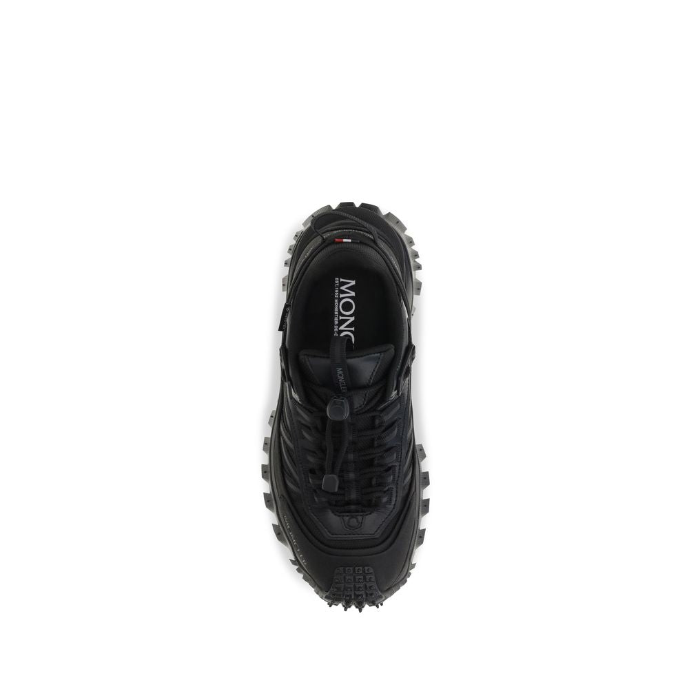 Moncler Black Calf Leather Bos Taurus Trailgrip GTX Athletic Sneakers