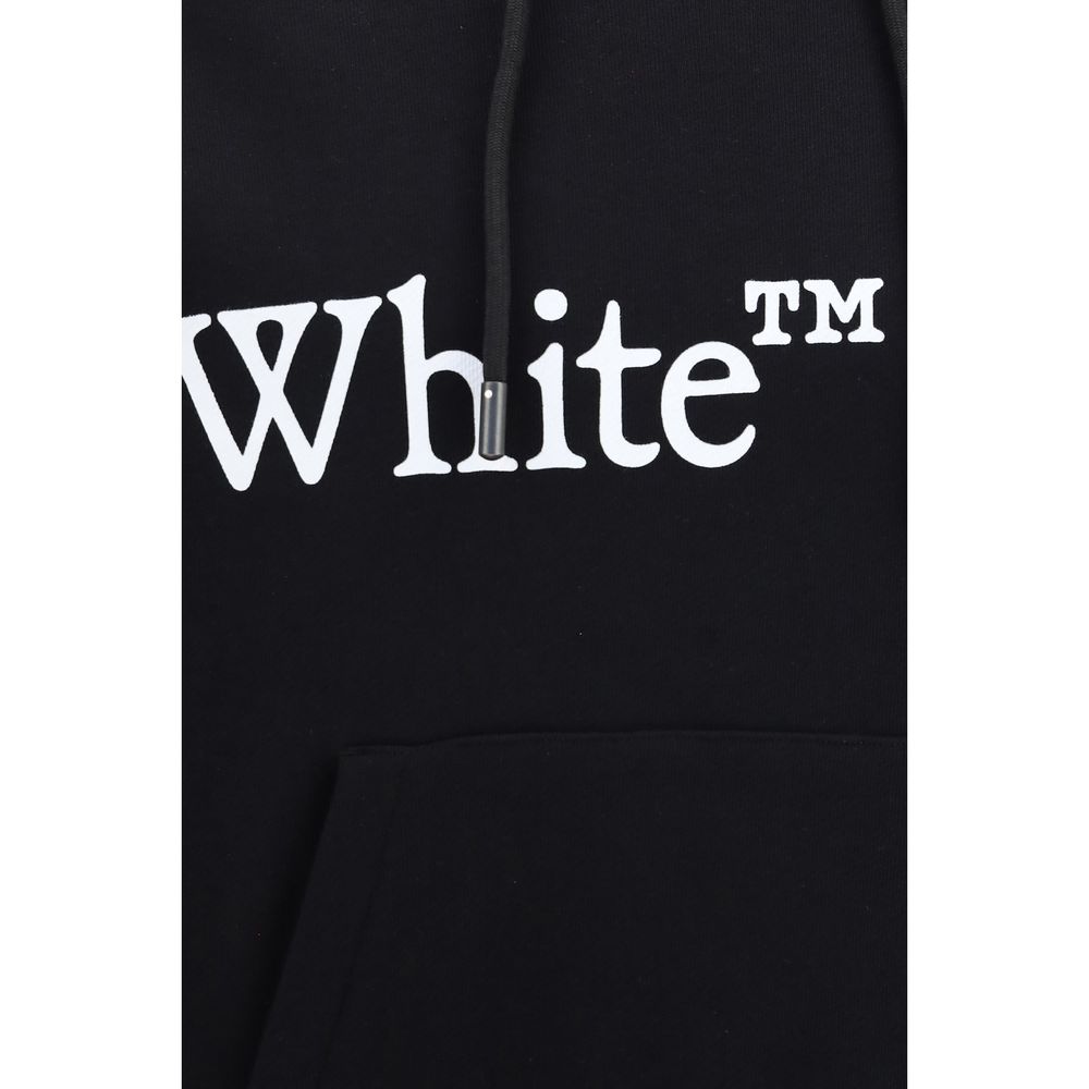Off-White Black Cotton Sweatshirt - The Bookish Scarf Hoodie