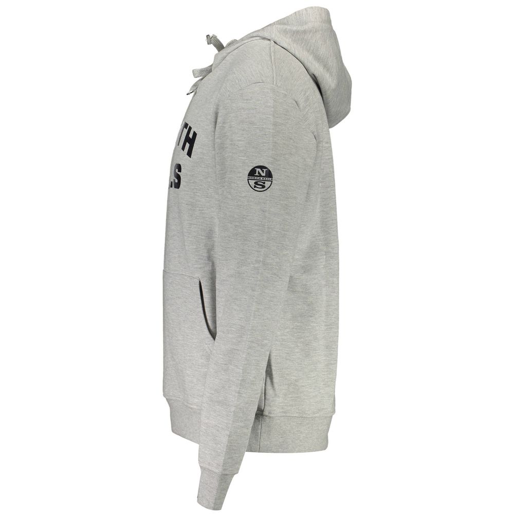 North Sails Grigio Cotton Men Sweatshirt - Grey - XL