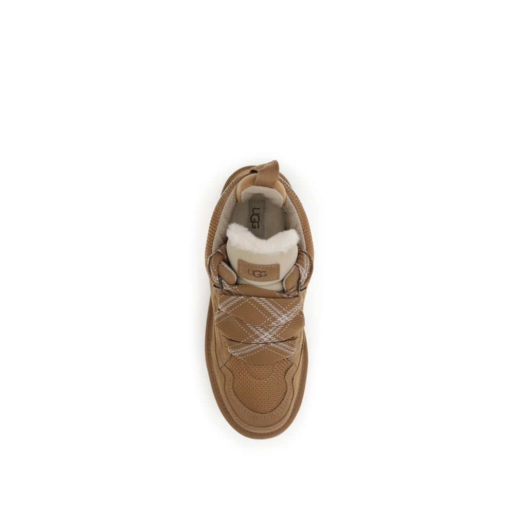 UGG Brown Leather Platform Sneakers - EU39/US9