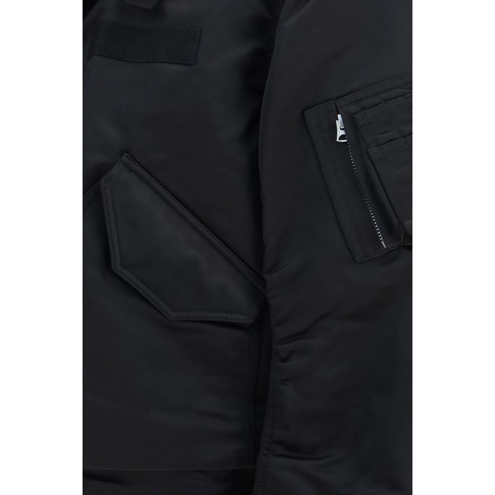 Sacai Black Cotton Bomber Jacket