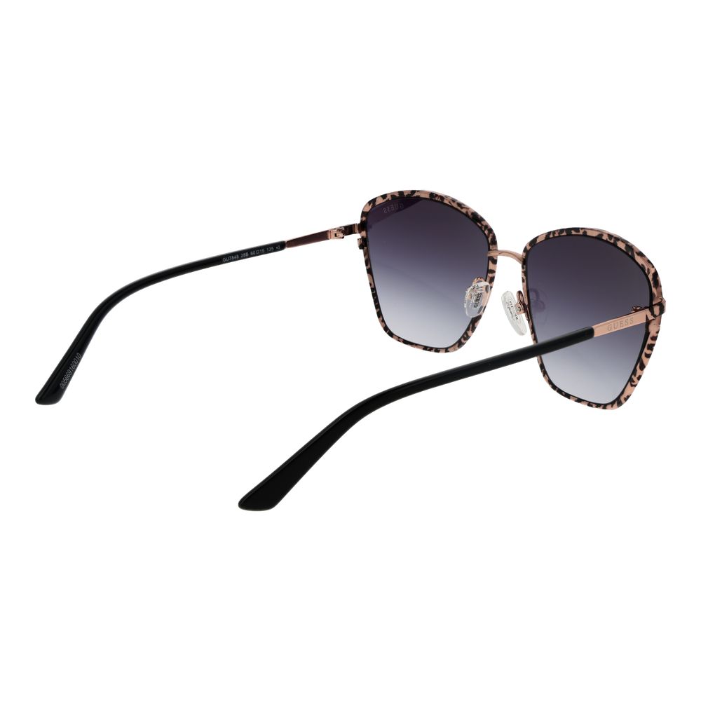 Guess Women’s Sunglasses – Rose Gold Square Frame, Grey Gradient Lenses