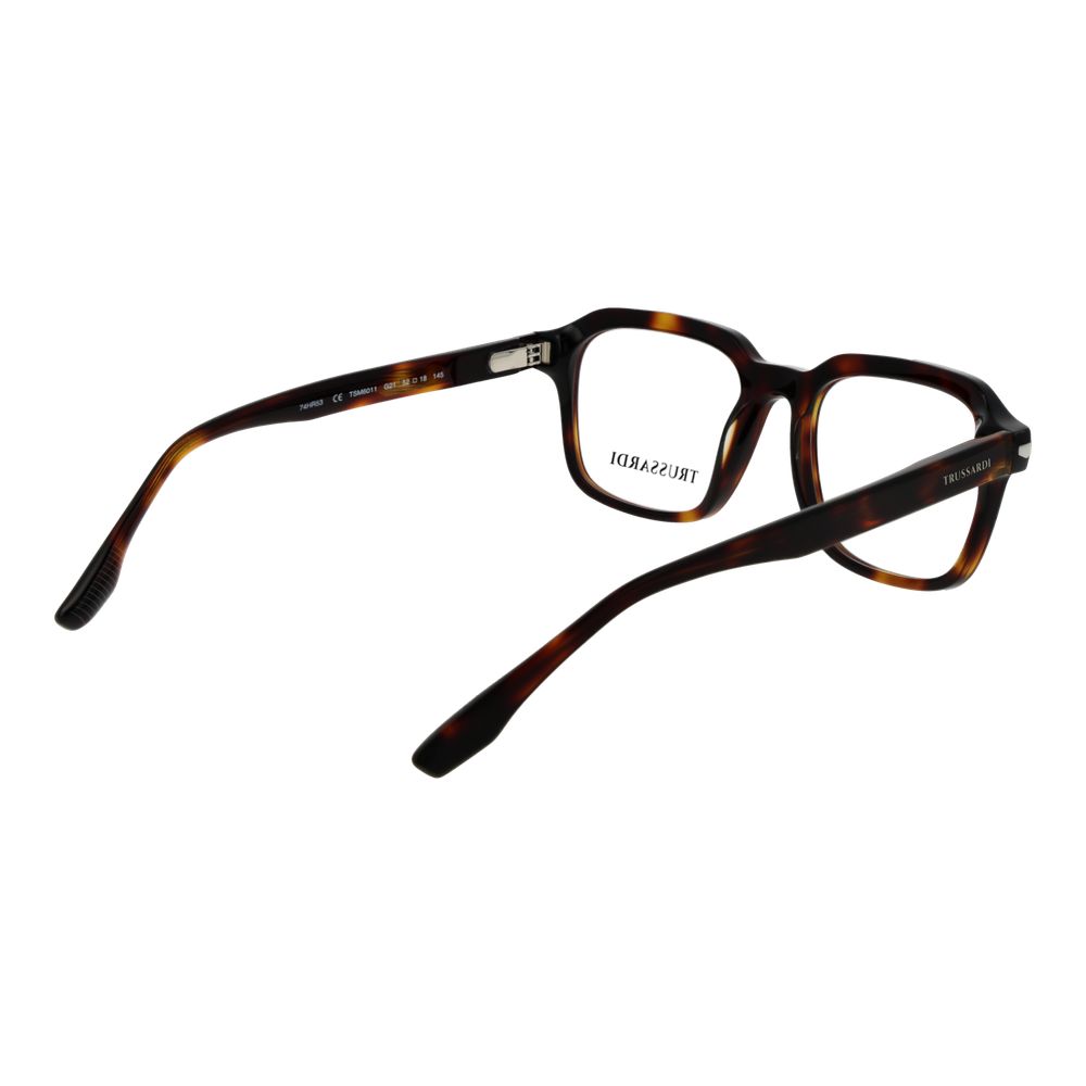 Trussardi Men's Optical Glasses – Brown Square Frame, 52mm