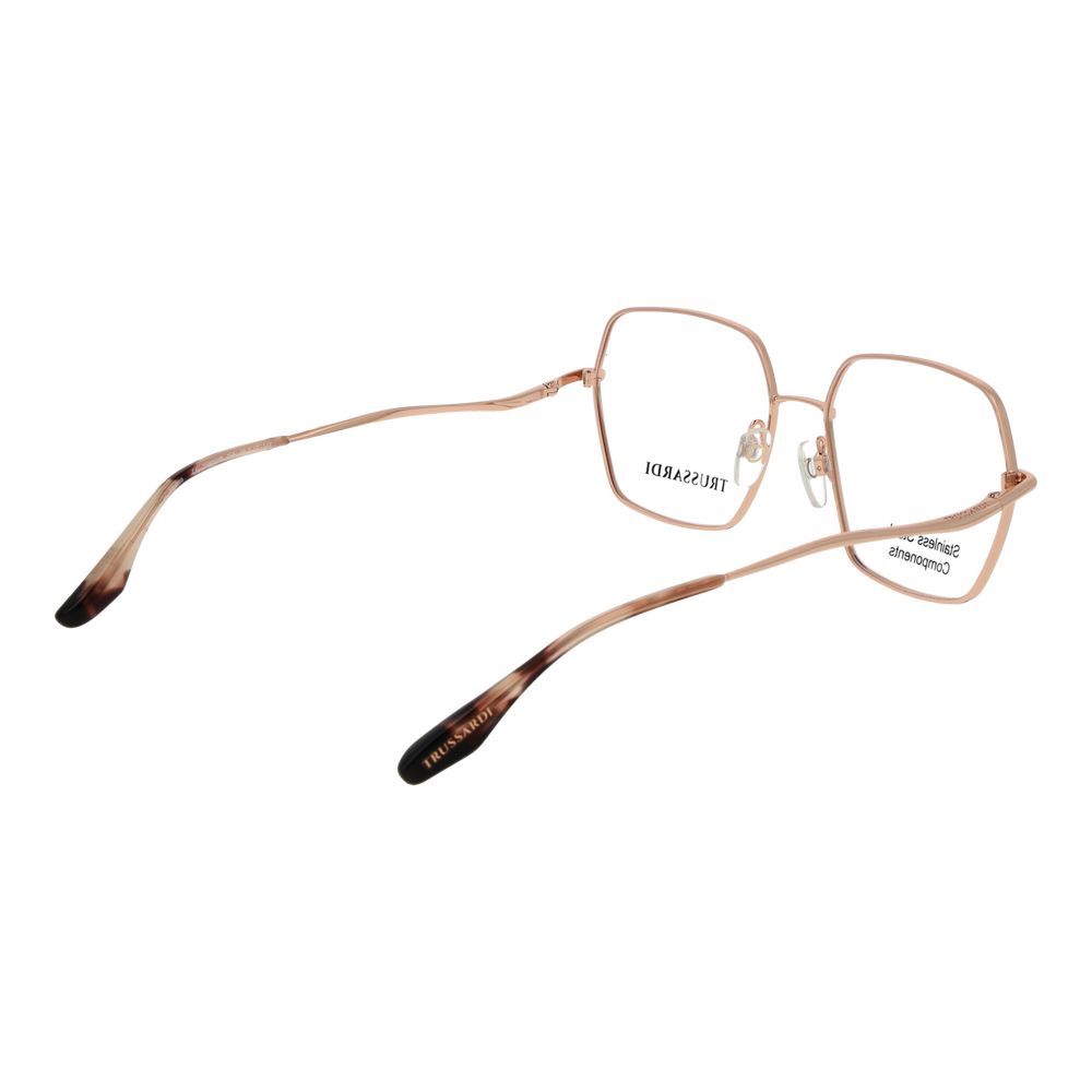 Trussardi Women’s Optical Glasses – Rose Gold Square Frame, 56mm