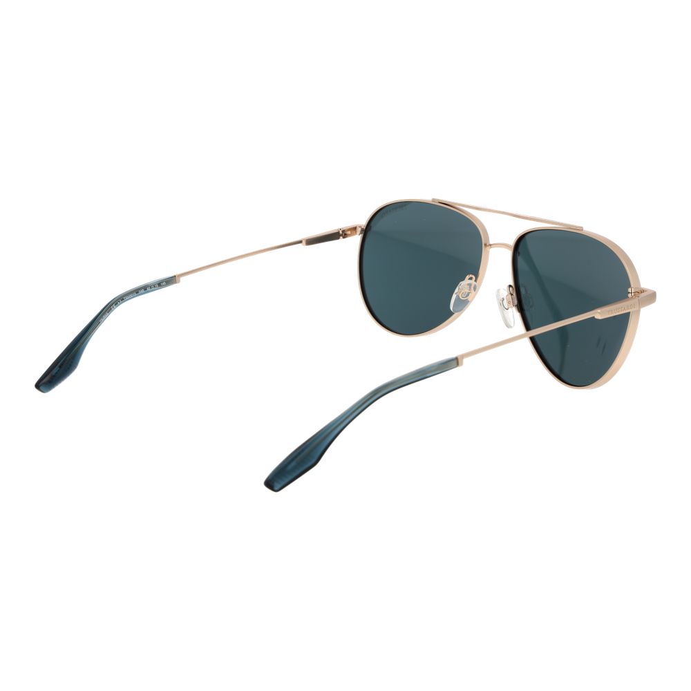 Trussardi Men’s Sunglasses – Gold Aviator Frame, Blue Lenses